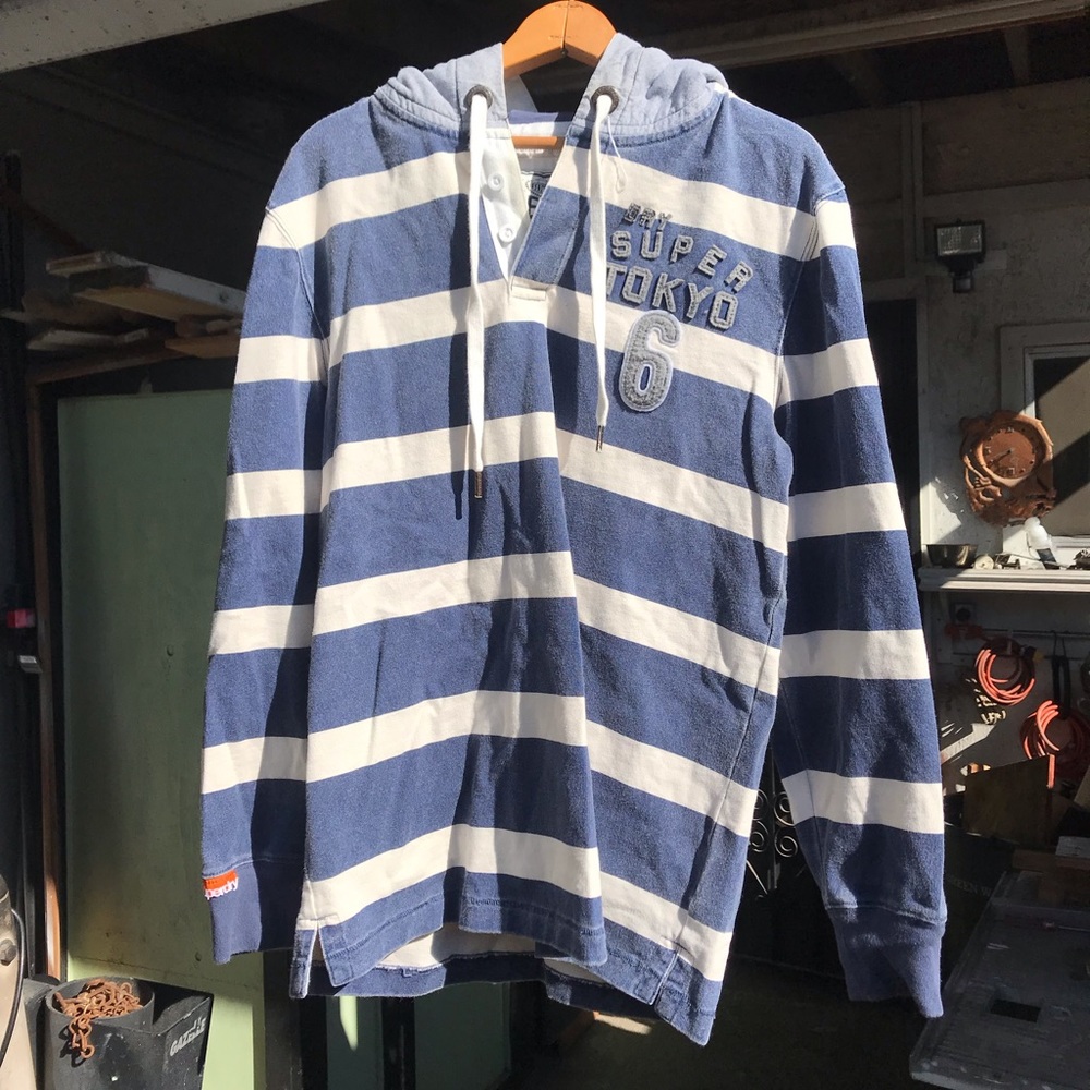 SuperDry half button up hoodie pullover